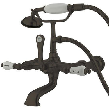 Kingston Brass Vintage Wall Mount Clawfoot Tub Filler with Hand Shower Clawfoot Tub Filler Kingston Brass